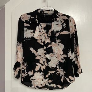 Karl Lagerfeld ruffle blouse sz XS